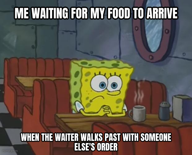 Spongebob sitting alone in diner preview