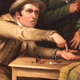 Angry Man pointing at hand