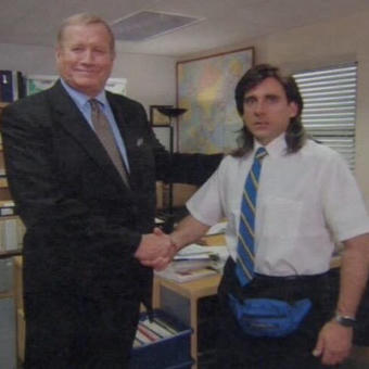Young Michael Scott Shaking Hands