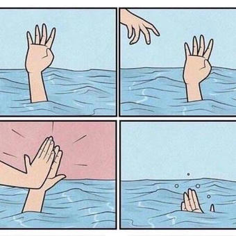 Drowning High Five