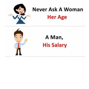 Never ask a woman her age