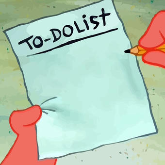 Patrick To Do List Actually Blank