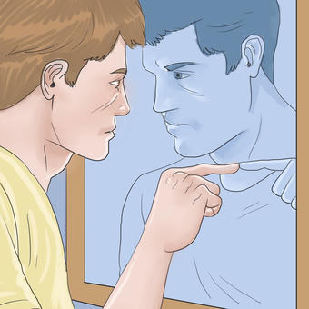 Pointing mirror guy