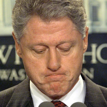 Sad Bill Clinton