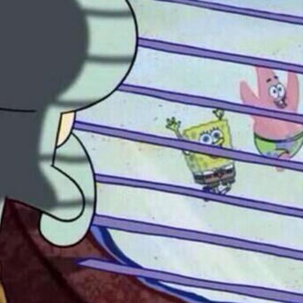 Squidward Looking Out Window