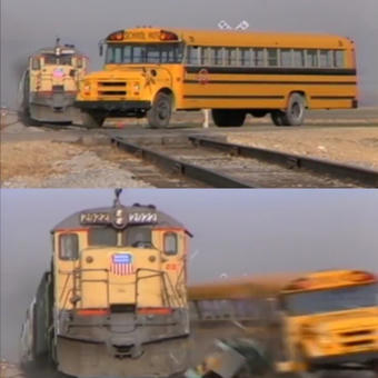 Train Hits Bus