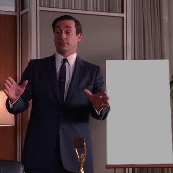 Don Draper Easel Presentation